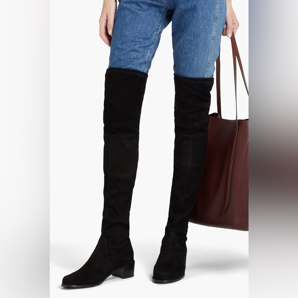 Stuart Weitzman size 7.5 Lowland Bold Suede Over- The-Knee Boots